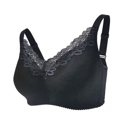 Sendyou Women Everyday Bra for Mastectomy Silicone Breast Inserts Black