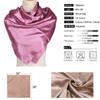 35" Womens Large Satin Square Scarf Silk Feeling Hair Wrapping Gift Headscarf Scarves Brown view 3