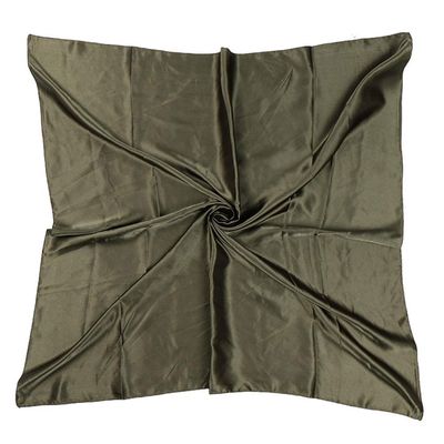 35" Womens Large Satin Square Scarf Silk Feeling Hair Wrapping Gift Headscarf Scarves Army Green