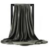 35" Womens Large Satin Square Scarf Silk Feeling Hair Wrapping Gift Headscarf Scarves Army Green view 2