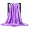 35" Womens Large Satin Square Scarf Silk Feeling Hair Wrapping Gift Headscarf Scarves Light Purple view 2