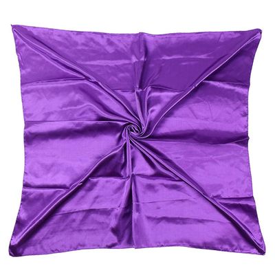 35" Womens Large Satin Square Scarf Silk Feeling Hair Wrapping Gift Headscarf Scarves Purple