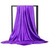 35" Womens Large Satin Square Scarf Silk Feeling Hair Wrapping Gift Headscarf Scarves Purple view 2