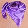 35" Womens Large Satin Square Scarf Silk Feeling Hair Wrapping Gift Headscarf Scarves Purple view 4
