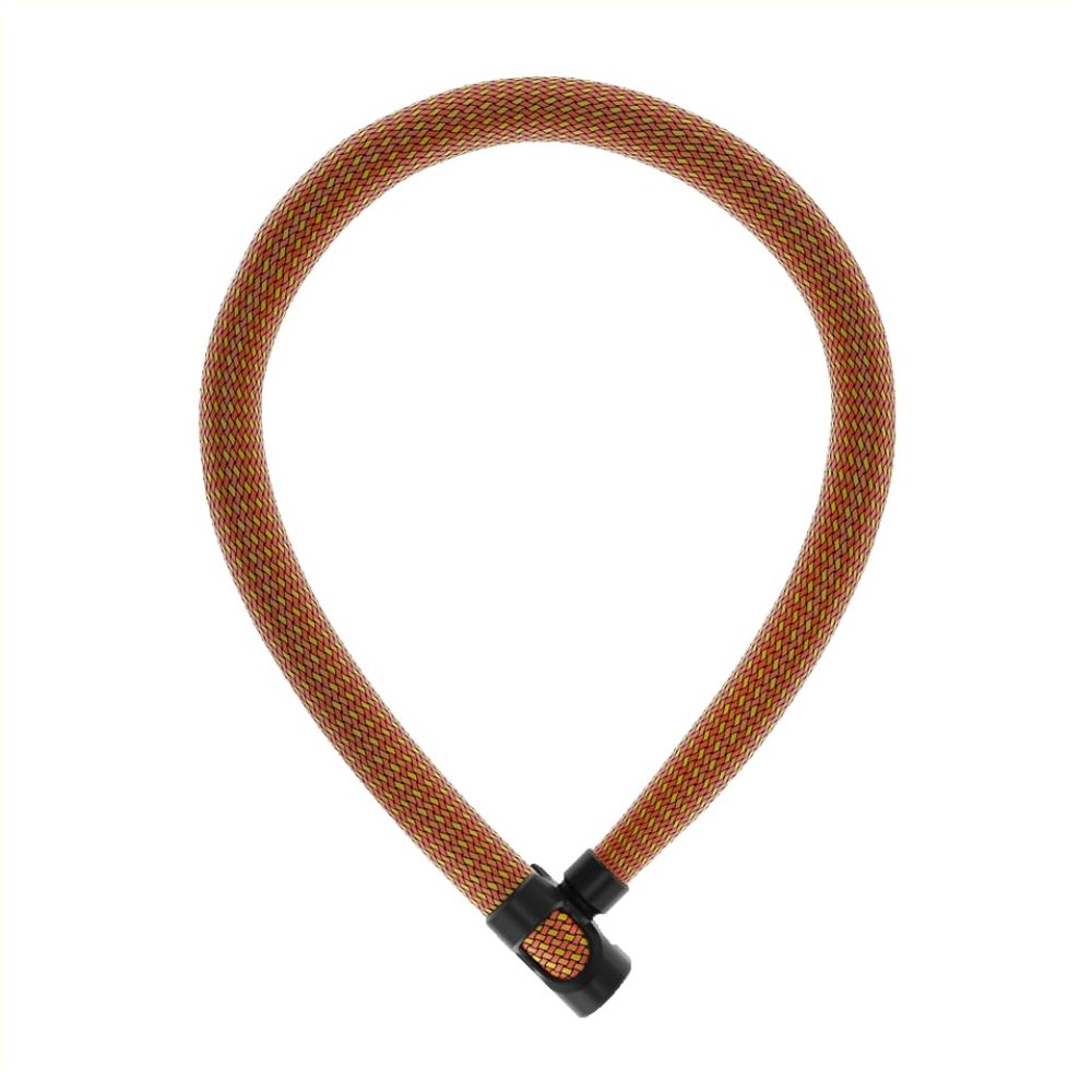 ABUS Chain Lock IVERA Chain 7210 - Bicycle Lock with Highly Flexible IvyTex Synthetic Fibre Coating - ABUS Security Level 8-110 cm - Orange