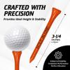 3  Bamboo Golf Tees, Customizable Golf Tees with 27 Characters for Messages Imprinted in Black, Essential Equipment & Ideal Gift for Golfers, Pack of 1000, Assorted Mix view 3