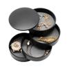 Fullgaden Organizer, 4-Tier 360 Degree Rotating Jewelry Storage Box for Earring Bracelets Rings Fits Small Spaces on Dressers, Black view 1