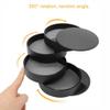 Fullgaden Organizer, 4-Tier 360 Degree Rotating Jewelry Storage Box for Earring Bracelets Rings Fits Small Spaces on Dressers, Black view 3