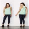 It's My Birthday! Rhinestone Women's Flowy Racerback Tank Top - Small - Mint Green view 4