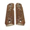 Walnut Floral Checkered Kimber Micro 9 Grips view 1