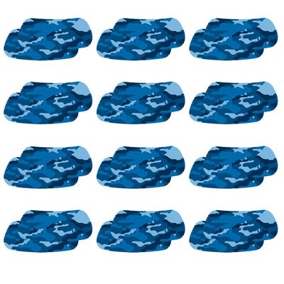 Camouflage EyeBlack Stickers - Blue, Package of 12 Pairs