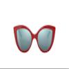 Vogue Eyewear Unisex Kids VJ2003 Cat Eye Sunglasses, Top Red/Blue Mirrored White, 46 mm view 2