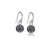 Golf Ball Dangle Earrings - Platinum over 925 Solid Sterling Silver, French Earwires, Hypoallergenic Jewelry Gifts for Coaches and Women Golfer Athletes, Player and Team Charms view 1