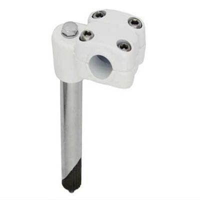 Alta Bicycle Steel 4 Bolt Alloy BMX Quill Stem,Multiple Sizes & Colors. (White, 21.1mm)