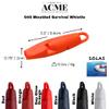 ACME genuine no. 649 moulded survival whistle. Extremely tough. SOLAS (Safety of life at sea) approved. Shatterproof. BPA-free plastic. Made in the UK. (White) view 3