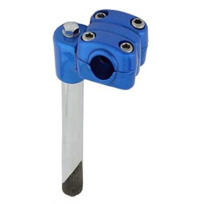 Alta Bicycle Steel 4 Bolt Alloy BMX Quill Stem,Multiple Sizes & Colors. (Blue, 22.2mm)