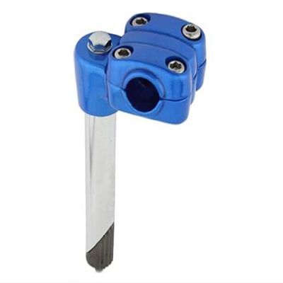 Alta Bicycle Steel 4 Bolt Alloy BMX Quill Stem,Multiple Sizes & Colors. (Blue, 21.1mm)