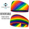 International Tie Unisex Sports Headband (Rainbow) view 3