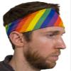 International Tie Unisex Sports Headband (Rainbow) view 4