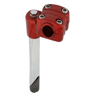 Alta Bicycle Steel 4 Bolt Alloy BMX Quill Stem,Multiple Sizes & Colors. (Red, 22.2mm)