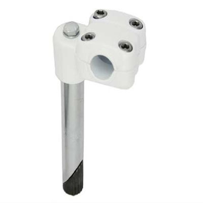 Alta Bicycle Steel 4 Bolt Alloy BMX Quill Stem,Multiple Sizes & Colors. (White, 22.2mm)