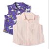 Amazon Brand - Spotted Zebra Girls' Sleeveless Woven Tops, 2-Pack Unicorns/Metallic Stripe, 2T view 1
