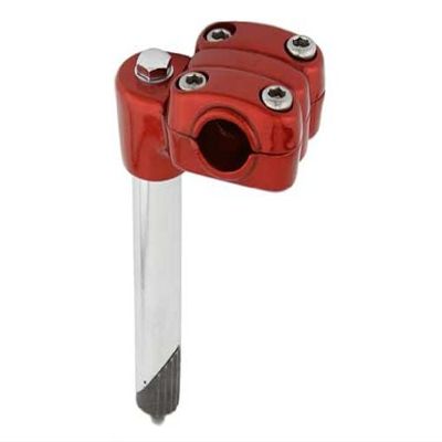 Alta Bicycle Steel 4 Bolt Alloy BMX Quill Stem,Multiple Sizes & Colors. (Red, 21.1mm)