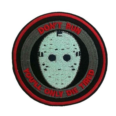Cute-Patch Jason Hockey Horror Logo Embroidered Iron on Patch Holloween Creative Gift