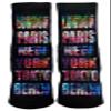 99% FRESH MEN'S BLACK MULTI LONDON PARIS NEW YORK TOKYO BERLIN PERFORMANCE RUBBER CASUAL CREW SOCKS ONE SIZE view 1
