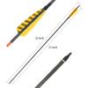 Obert 12pcs 31 Inch Archery Carbon Arrows 600 Spine with 4" Natural Feathers Fletching Hunting Targeting Arrow for Recurve Bow Longbow Compound Bow (Yellow) view 3