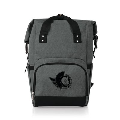 PICNIC TIME NHL Ottawa Senators OTG Roll-Top Cooler Backpack - Hiking Backpack Cooler - Soft Cooler Bag