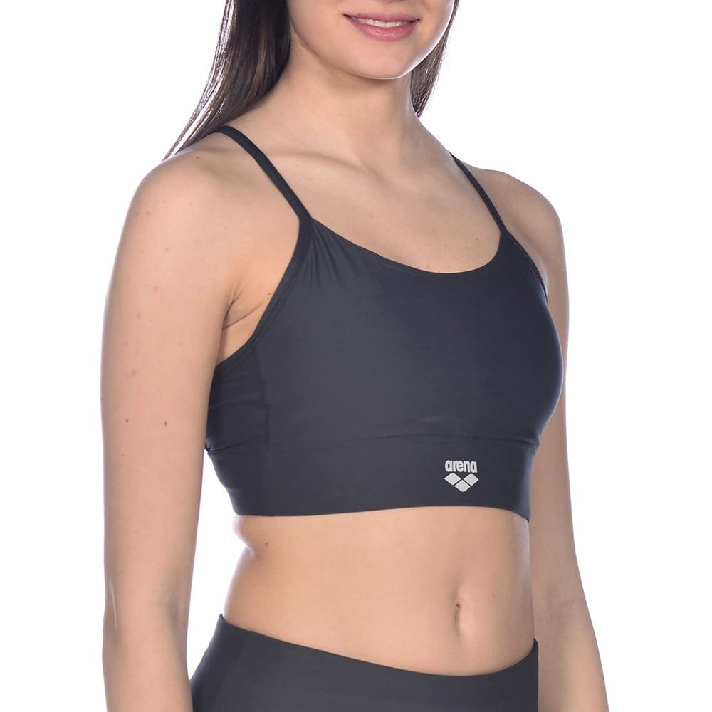 ARENA Women's Gym Bra Cross Strap Sports Bra Top, Black - Black, X-Large