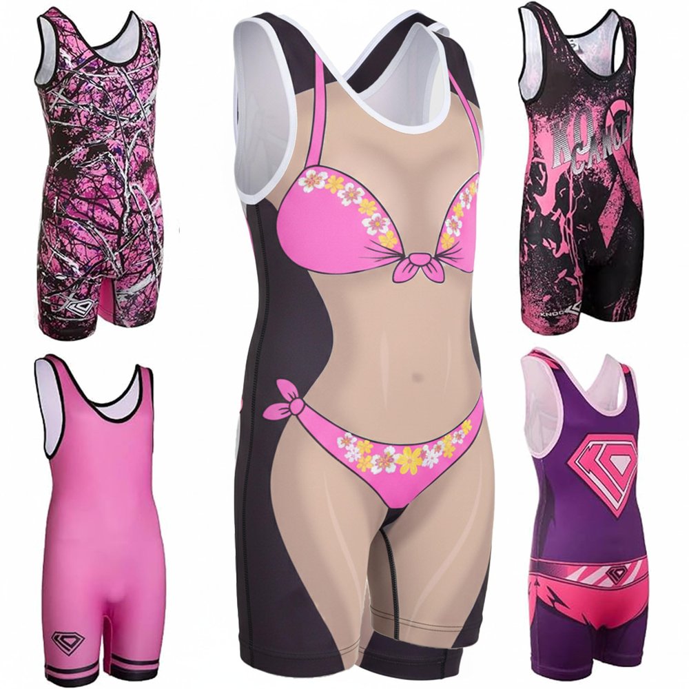 KO Sports Gear Unisex Wrestling Singlet for Adult Wrestlers - Wrestling Singlet for Men & Women - Bold Durable Uniform, Stretchy Breathable Material - Bikini, Adult X-Small