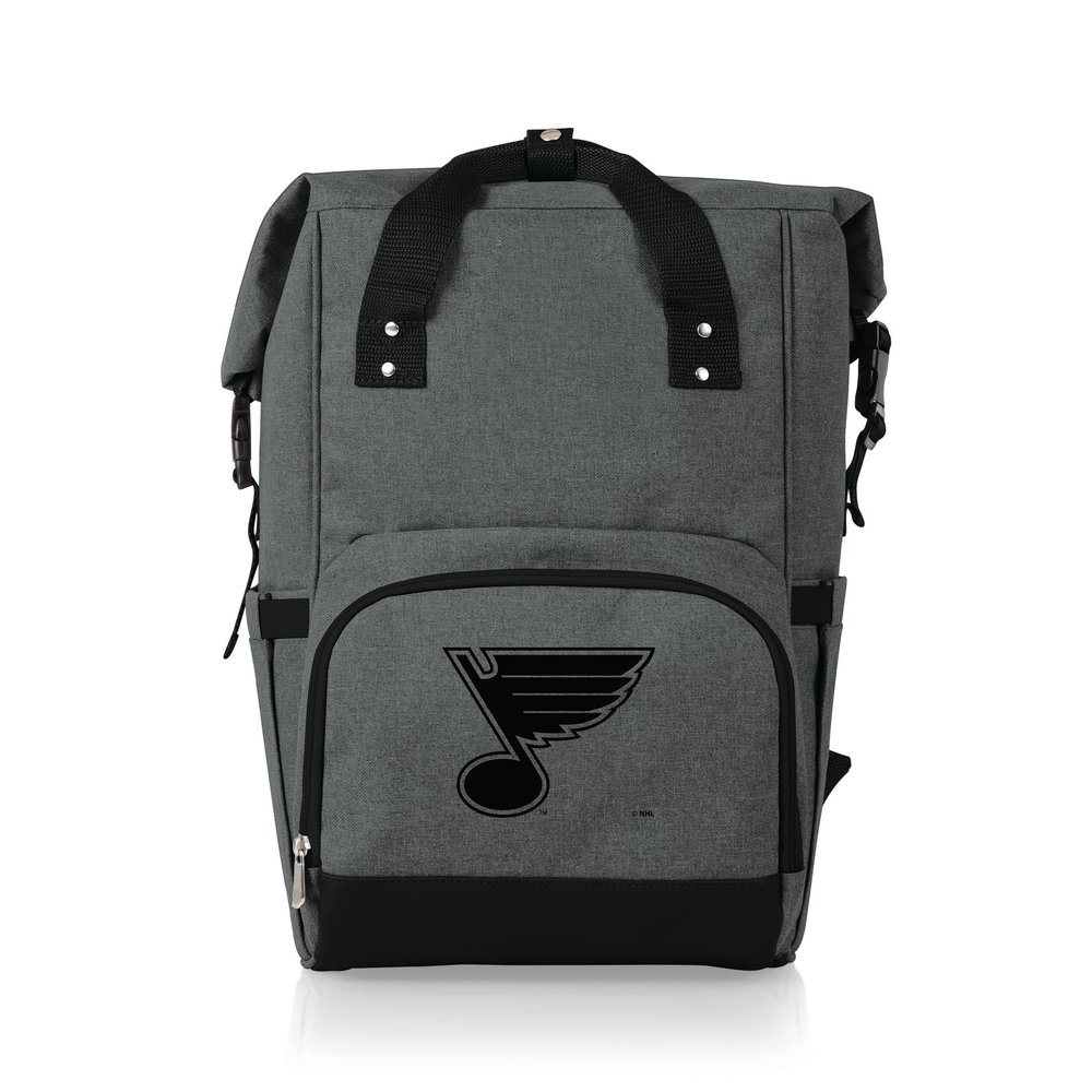 PICNIC TIME NHL St Louis Blues OTG Roll-Top Cooler Backpack - Hiking Backpack Cooler - Soft Cooler Bag