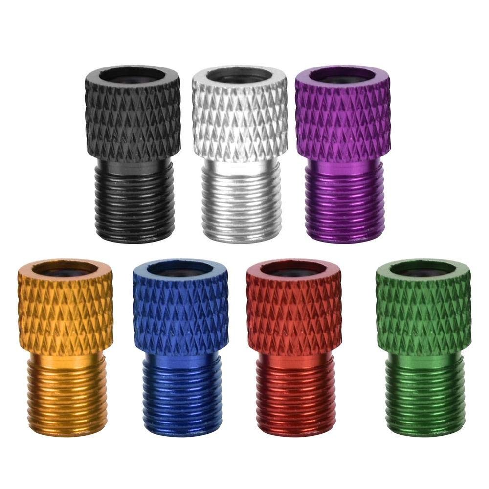 Valves Adapter 7Pcs Valve Converter Valve to Schrader for Bike Valve Adapter Inflate Tire Using