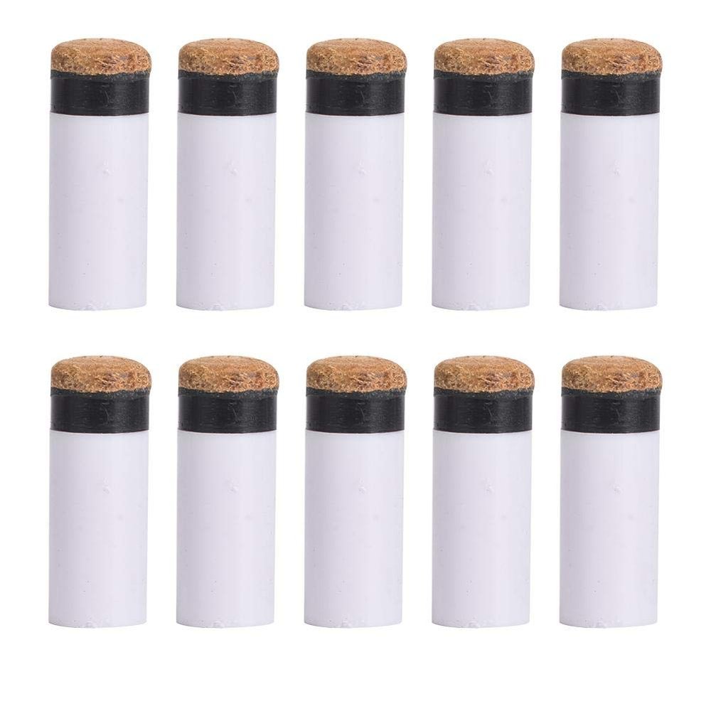 Alomejor 10pcs Cue Tips Pool Billiards Rod Stick Replacement Parts Repair Tool Supplies Accessories ?10mm/11mm/12mm/13mm?Optional Size?(13mm)