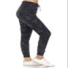 Leggings Depot Women's Relaxed fit Jogger Pants - Track Cuff Sweatpants with Pockets-S812, Medium, Gray Camouflage view 1
