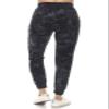 Leggings Depot Women's Relaxed fit Jogger Pants - Track Cuff Sweatpants with Pockets-S812, Medium, Gray Camouflage view 3