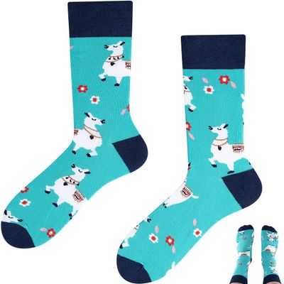 TODO Colours Funny Socks for Men, Women - Cool and Crazy Socks Novelty Gifts - Fancy Designs (Alpaca, 39)