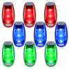 9 Pack Led Safety Light, Safety Light, High Visibility Strobe Running Lights Used for Bicycle, Walking Etc. Clip-On Running Lights Clip to Clothes Strap to Wrist, Bike Or Anywhere(Red/Blue/Green) view 1