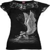 Spiral - Enslaved Angel - Lace Layered Cap Sleeve Top Black - XXL, Black, XX-Large view 1