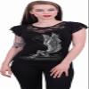 Spiral - Enslaved Angel - Lace Layered Cap Sleeve Top Black - XXL, Black, XX-Large view 2