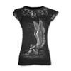 Spiral - Enslaved Angel - Lace Layered Cap Sleeve Top Black - XXL, Black, XX-Large view 3