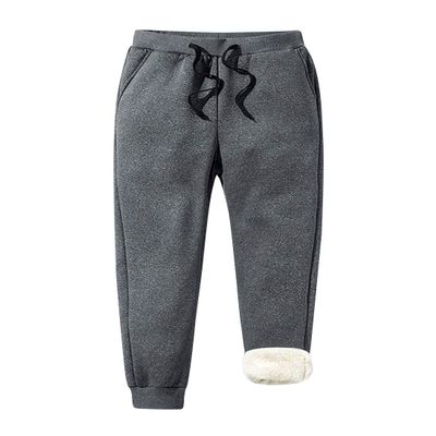 ZGZZ7 Men's Winter Warm Fleece Pants Sherpa Lined Sweatpants Active Thermal Running Joggers Pants (Grey, XL)