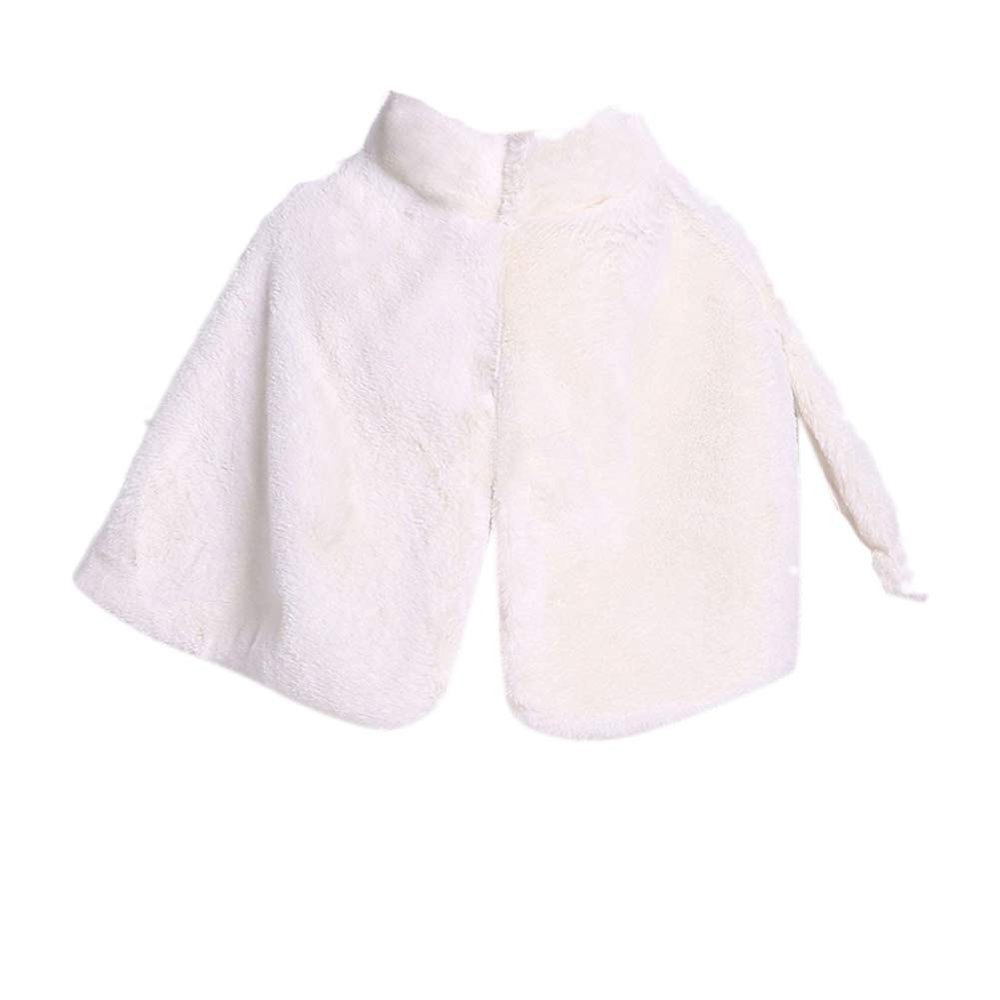 LeJulyeekay Girls Cozy Faux Fur Bolero Jacket Shrug Flower Girl Fur Wedding Shawl and Wraps