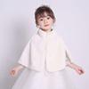 LeJulyeekay Girls Cozy Faux Fur Bolero Jacket Shrug Flower Girl Fur Wedding Shawl and Wraps view 2