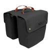 TOURBON Double Cycling Bike Bicycle Pannier Bags for Rear Rack (Water-resistant Canvas, Roll-up) (Black) view 1