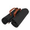 TOURBON Double Cycling Bike Bicycle Pannier Bags for Rear Rack (Water-resistant Canvas, Roll-up) (Black) view 2