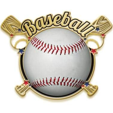 Crown Awards Crossed Bats Baseball Pin, Gold Baseball Pins, 50 Pack