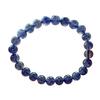 7mm Natural Iolite Cordierite Gemstone Crystal Round Bead Stretch Bracelet AAAA view 1